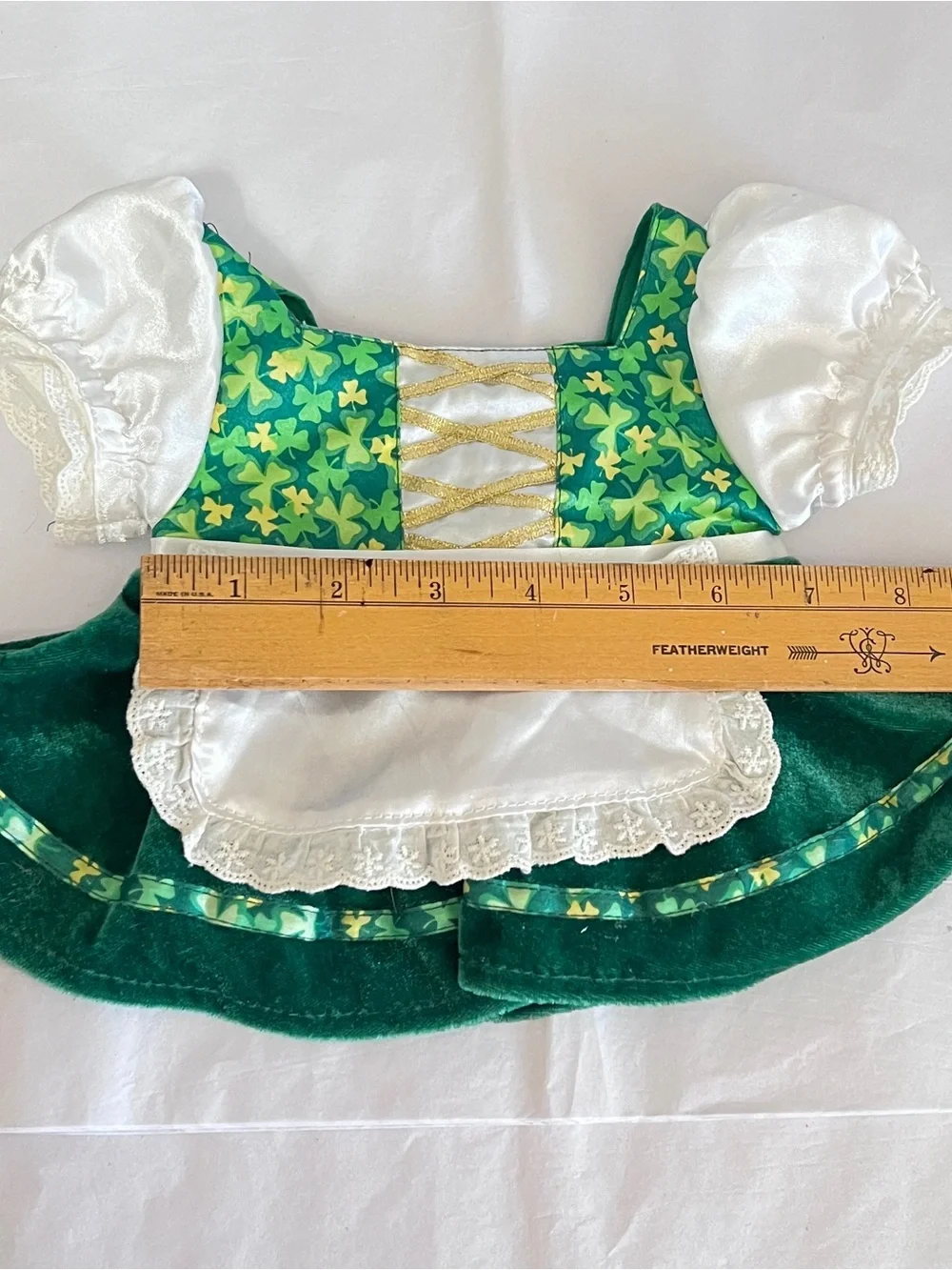 Build a Bear Workshop St Patrick Irish Barmaid Shamrock Dress